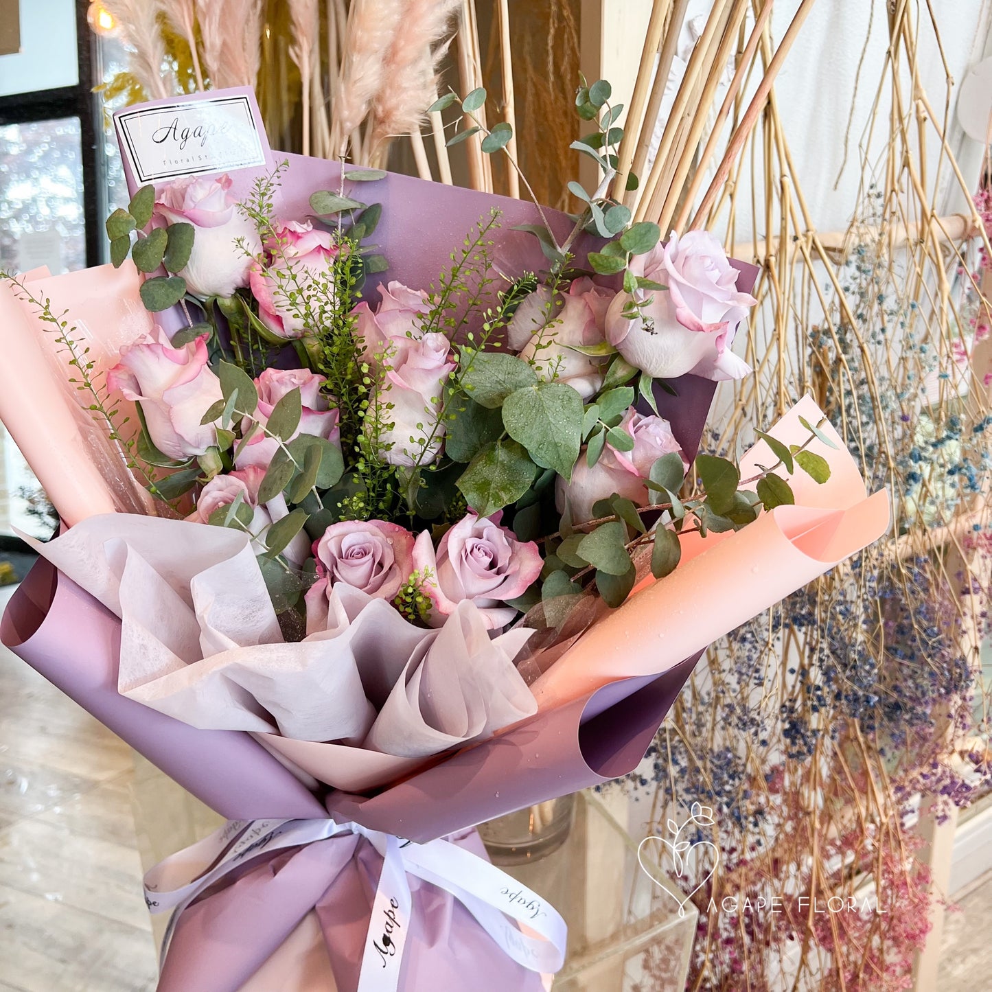 Classic Purple Rose Bouquet