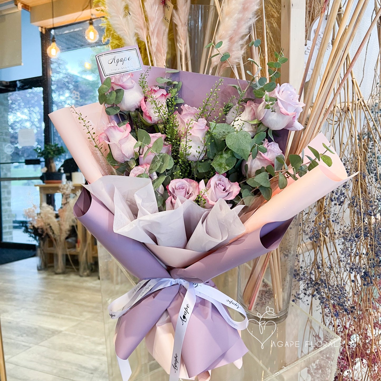 Classic Purple Rose Bouquet