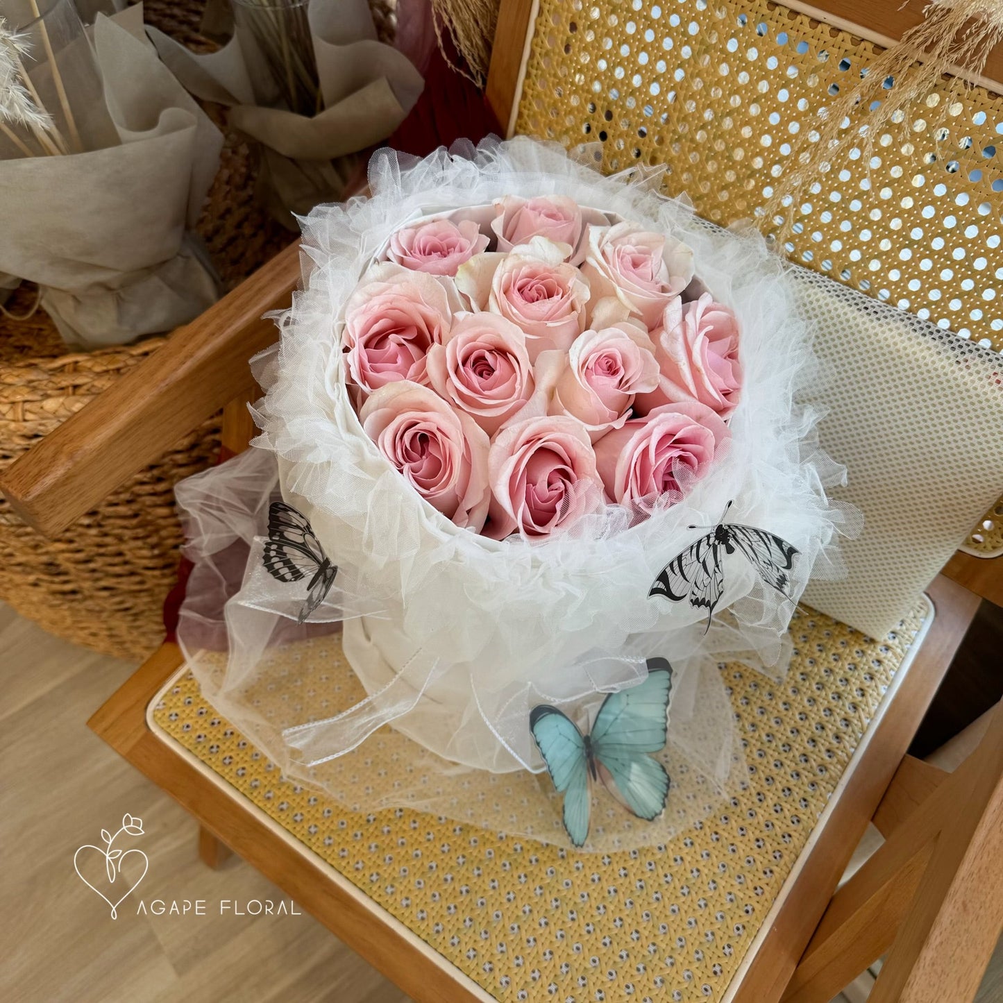 Butterfly Bouquet (Pink Rose)