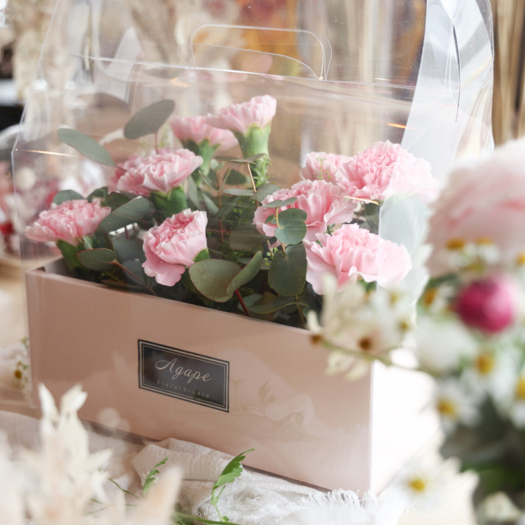 Mother's Day Pink Carnation Basket