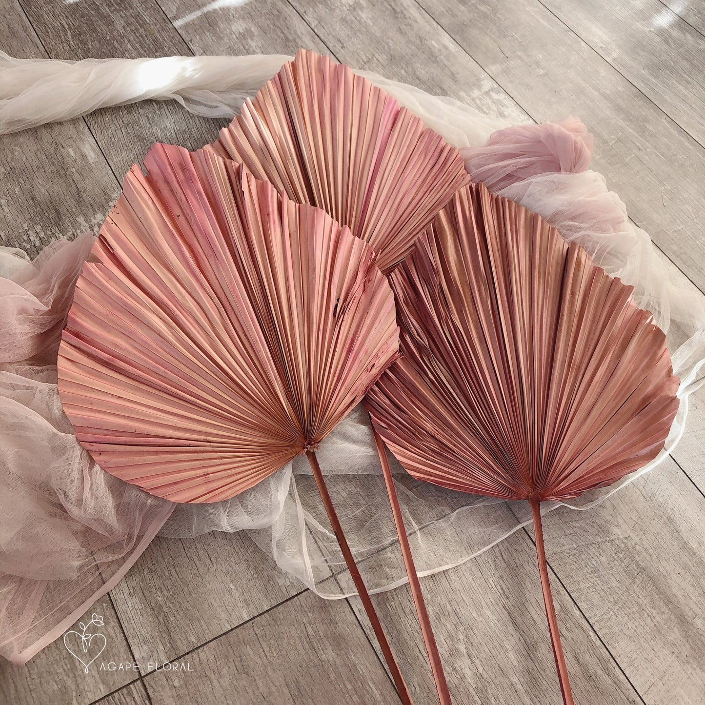 Large Pink Anahaw Leaf