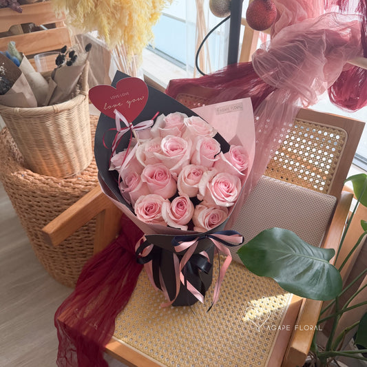 Love Love Pink Rose Bouquet (VDAY)