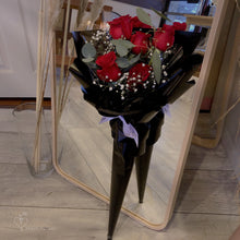 Load image into Gallery viewer, Petite Red Rose Cone Bouquet