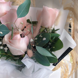 Petite Pink Rose Cone Bouquet