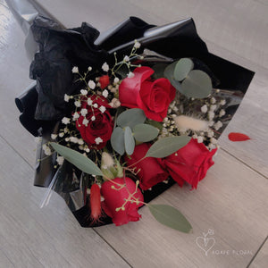 Petite Red Rose Cone Bouquet