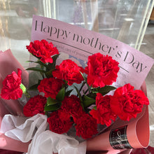 Load image into Gallery viewer, Happy Mother&#39;s Day Red Carnation Bouquet