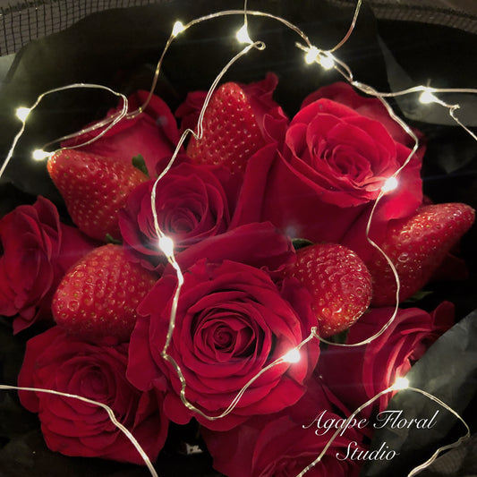 Strawberry Rose Bouquet