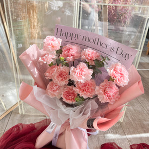 Happy Mother's Day Pink Carnation Bouquet