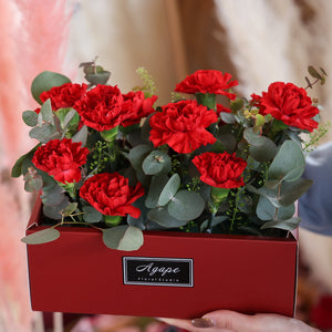 Red Carnation Basket