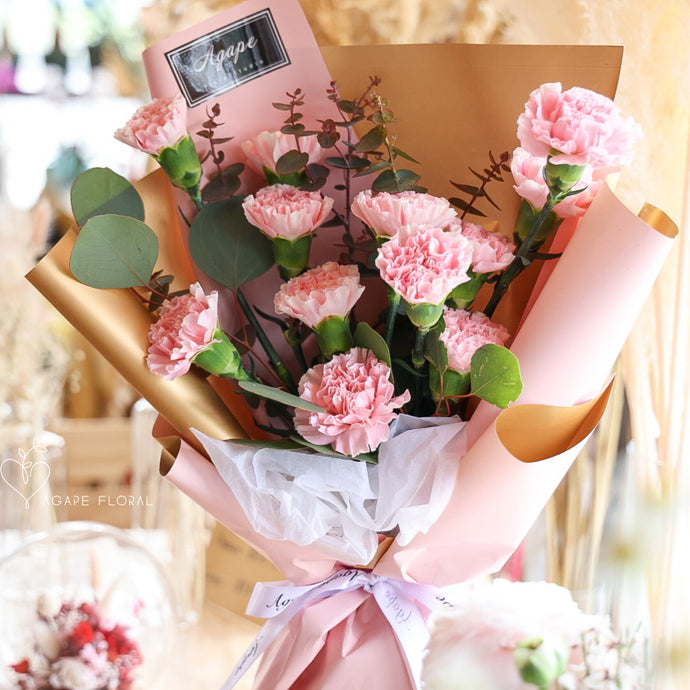 Classic Pink Carnation Bouquet