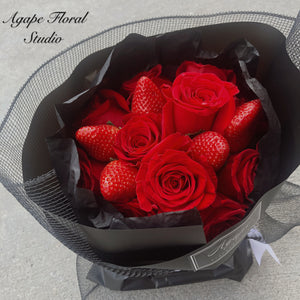 Strawberry Rose Bouquet